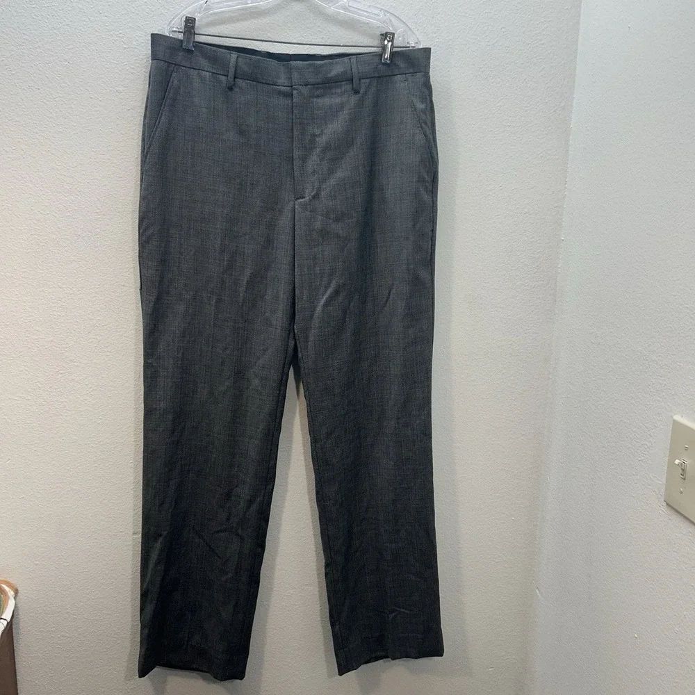 Banana Republic Dress‎ Pants 36x34 Wool Blend Gray Italy Modern Fit Mens